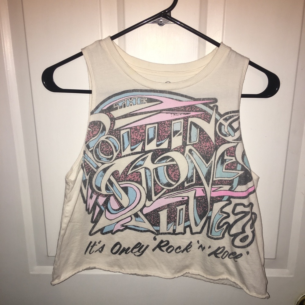 Cropped Rolling Stones shirt